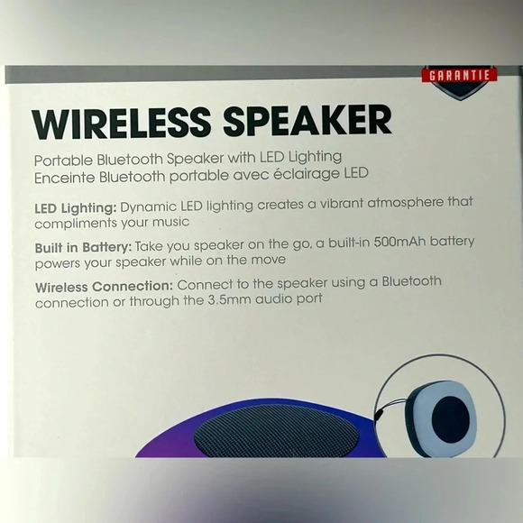 COPY - Biogenik - Portable Bluetooth Speaker w/ LED Lighting - BNIB ššµ - Picture 2 of 7